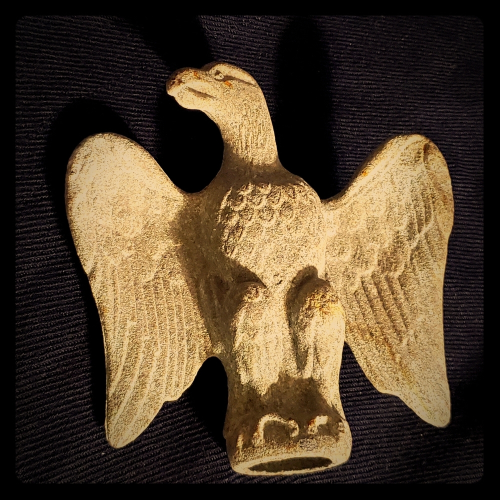 Antique Cast Metal American Eagle Flagpole Finial